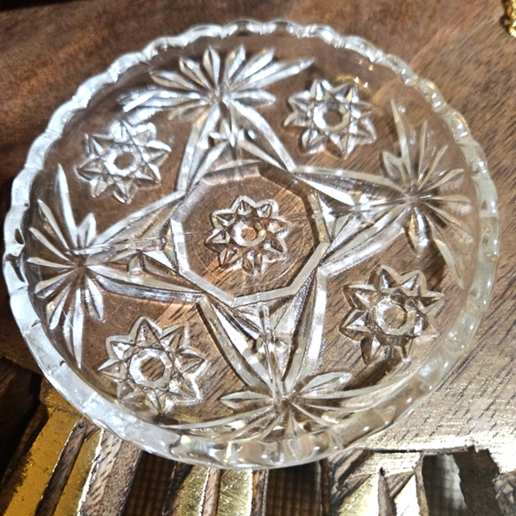 💚 Vintage glass coasters set of 5 Starburt - Picture 2 of 12